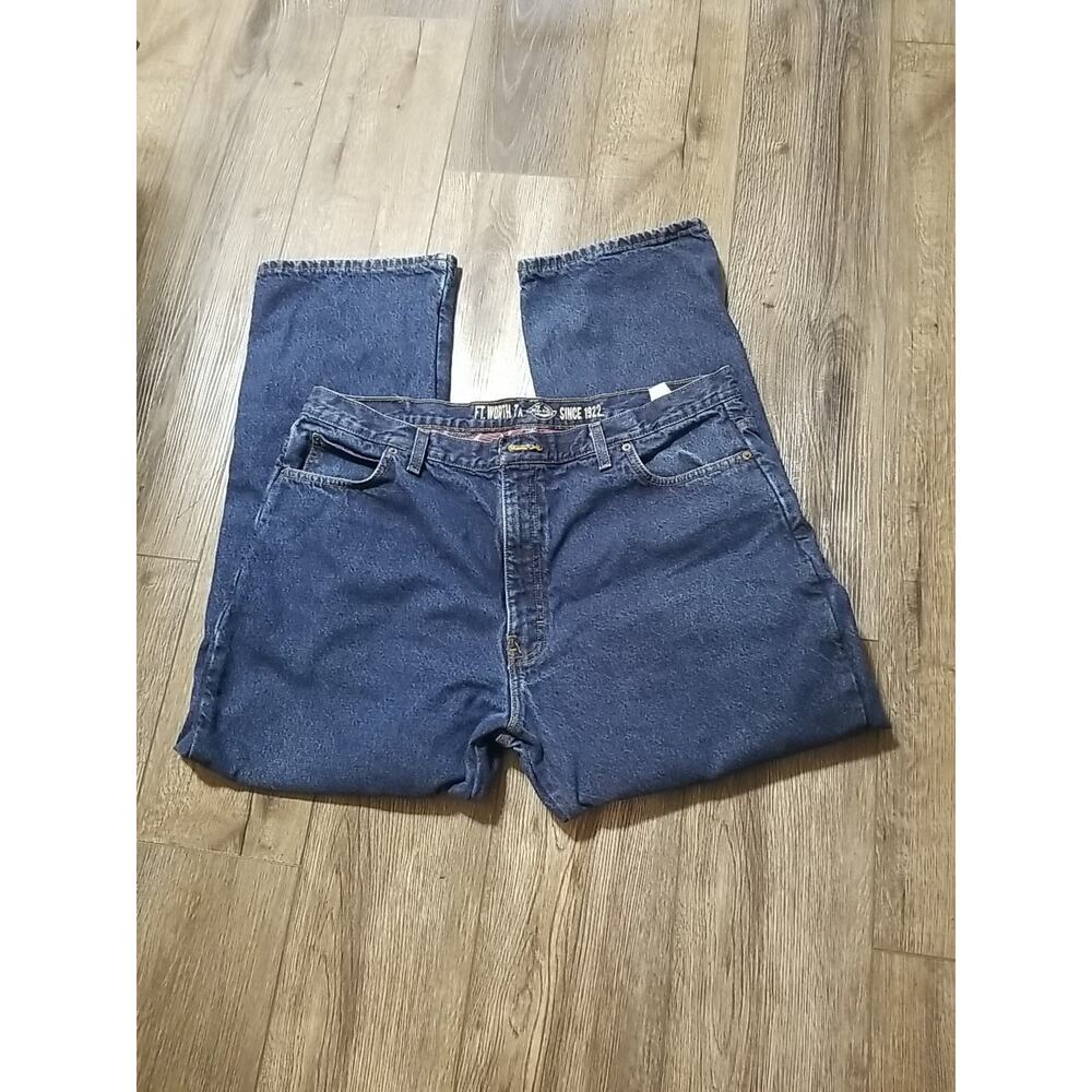 Dickies Vintage 90s Relaxed Fit Denim Work Trousers Wide Leg Jeans Blue W40 L30